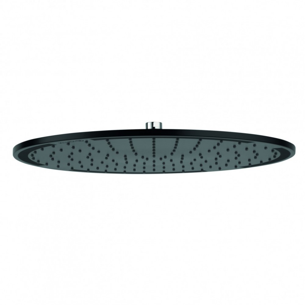 KLUDI A-QA Верхний душ, круглый, плоский, 400 мм, чёрный матовый/хром