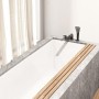 KLUDI BALANCE 524478775 Однорычажный смеситель для ванны и душа на 3 отверстия, длина излива 220 мм, чёрный матовый/хром